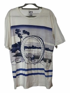 Uniglo UT Hokusai Blue tshirt 2018 limited edition collaboration Japanese Fuji